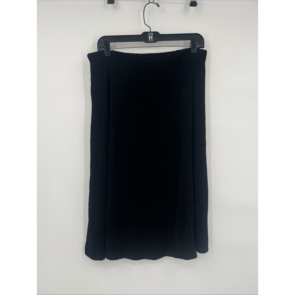 Vintage Laura Ashley Petite Medium Flowy Black Skirt